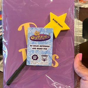 The fairy odd parents da rules notebook and wand pen